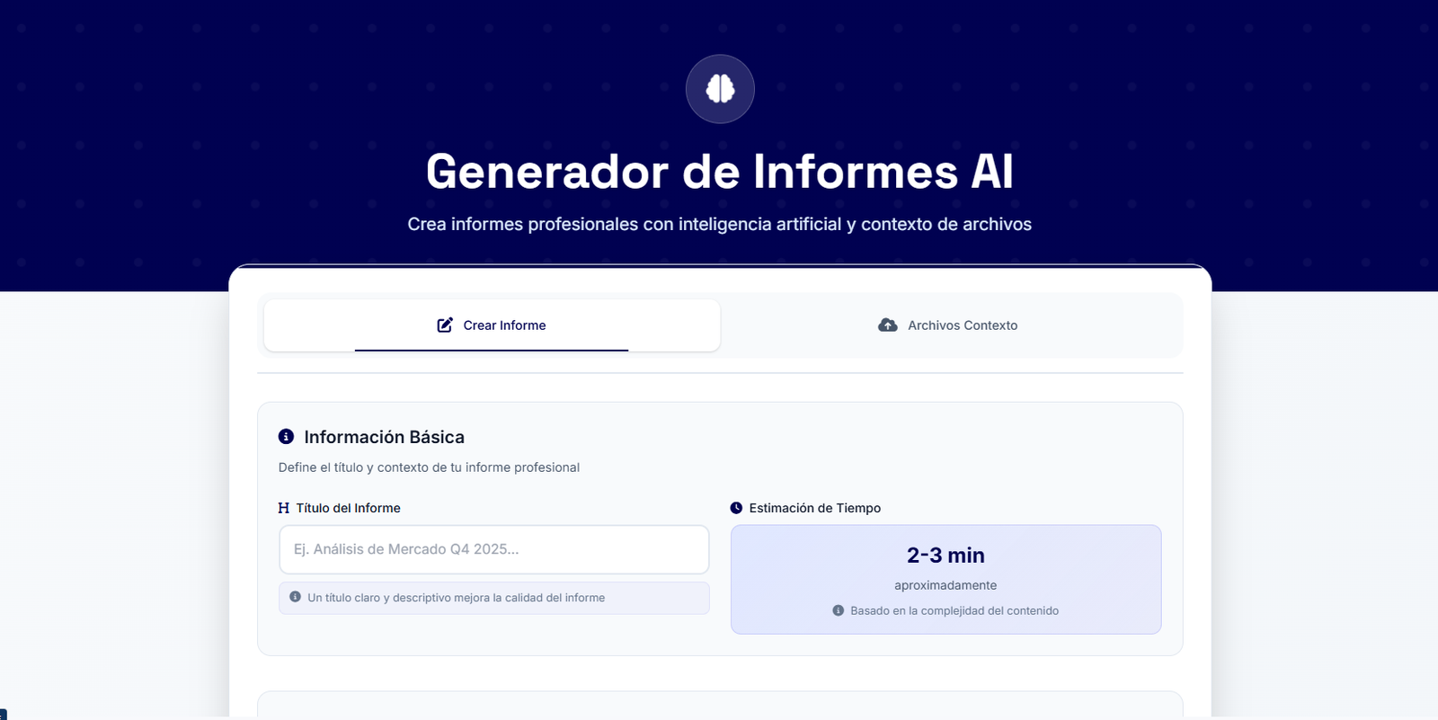 Generador de informes con IA de eTiempos