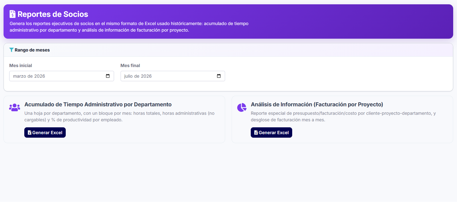 Reportes de socios de eTiempos